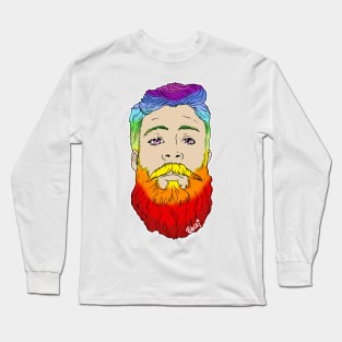 Rainbow beard Long Sleeve T-Shirt